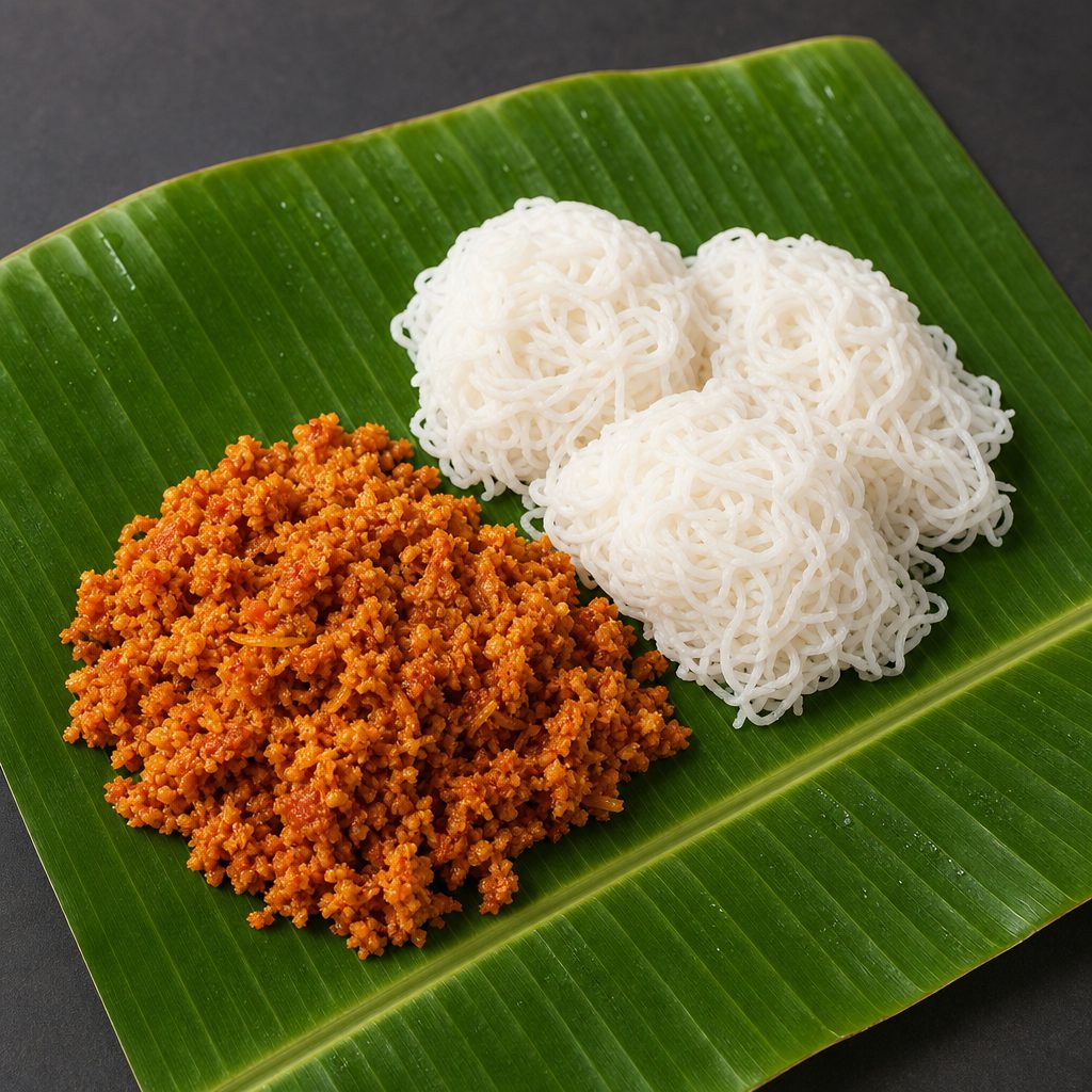 String Hopper (5) with Coconut Sambol.